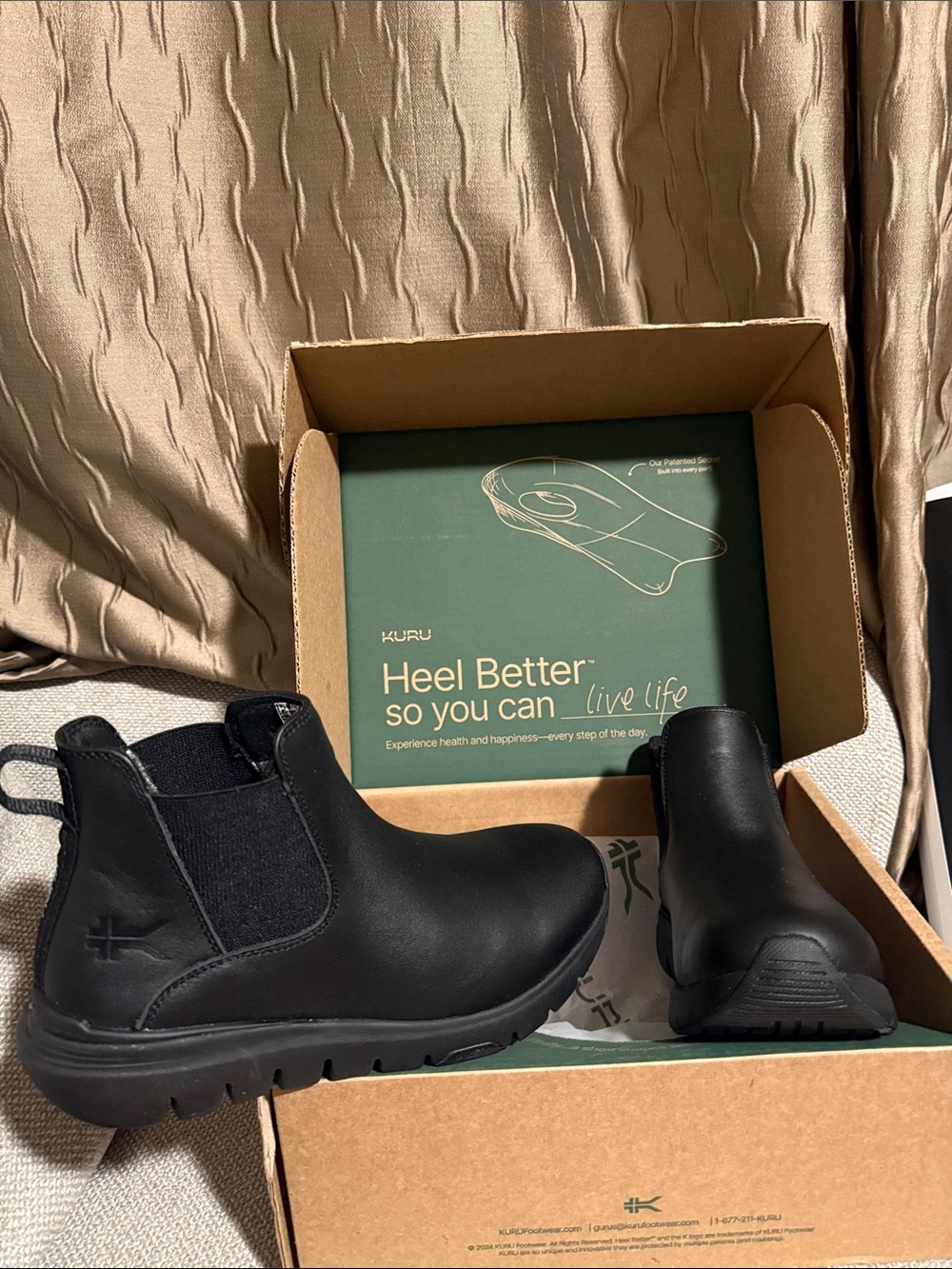 KURU Black Flex Astra 8 Ankle Boots NEW